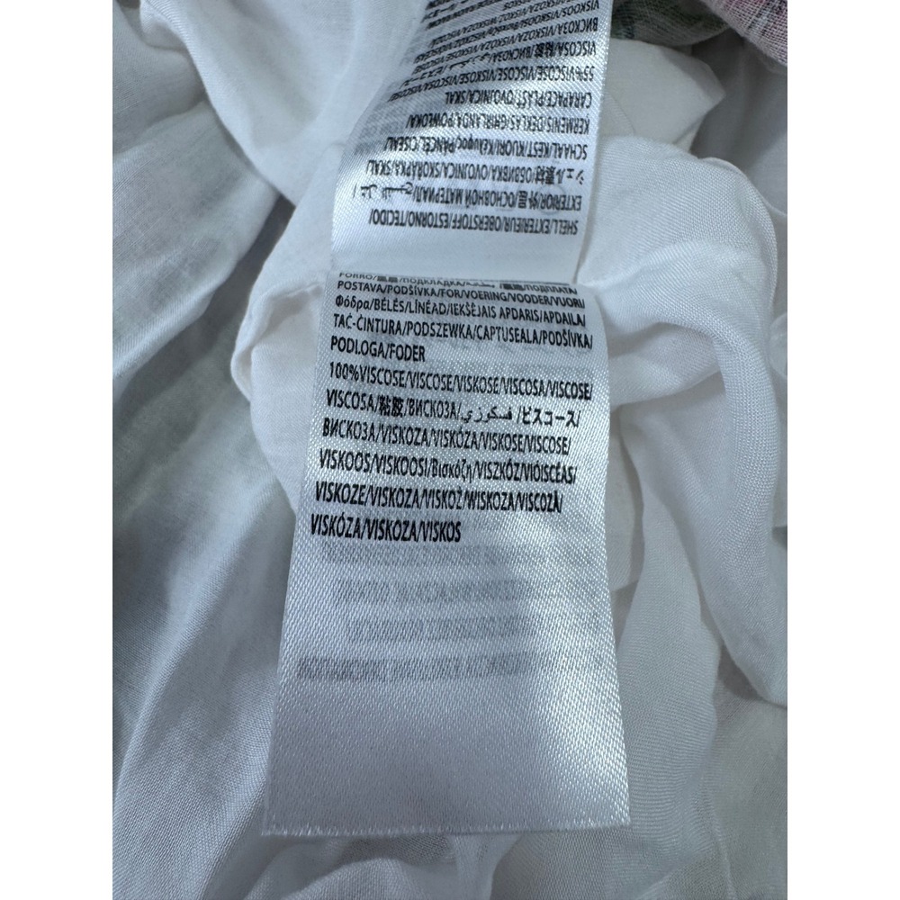 Farm Rio for Anthropologie Floral Linen Blend Tiered Maxi Dress White Medium - Picture 8 of 10